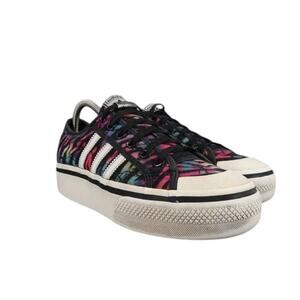 Adidas Shoes Womens 7.5 Sneakers Platform Nizza Casual Lifestyle Print Trainer